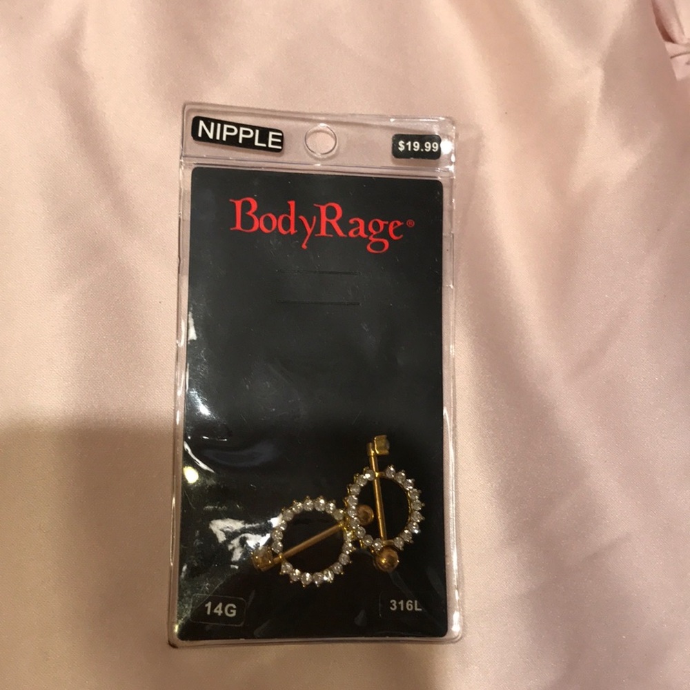 DIMOND Nipple rings NEVER USED